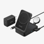 Estación de carga inalámbrica plegable Qi 2.0 15 W 3 en 1 con cargador de 40 W​​ 