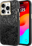 Funda con MagSafe para el iPhone 15 Pro - Black Floral (negro)​​ 