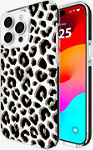 Funda protectora resistente con MagSafe para el iPhone 15 Pro Max-City Leopard Glitter​​ 