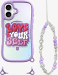 Funda protectora POP LOVIE con MagSafe y pulsera Charm para iPhone 16 Plus - Lovely Purple​​ 