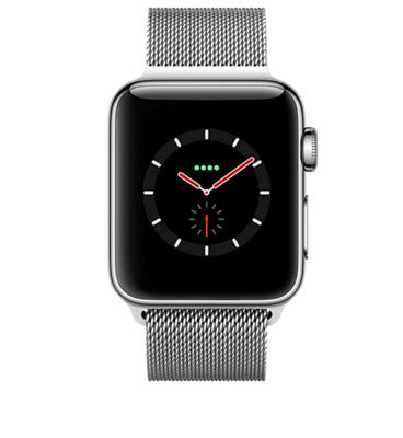 apple watch series 2 42mm stainless steel case with milanese loop