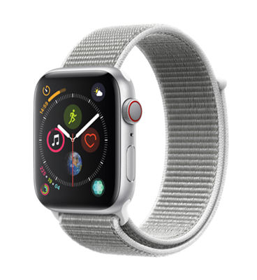apple watch nike  silver aluminum case with summit white nike sport loop