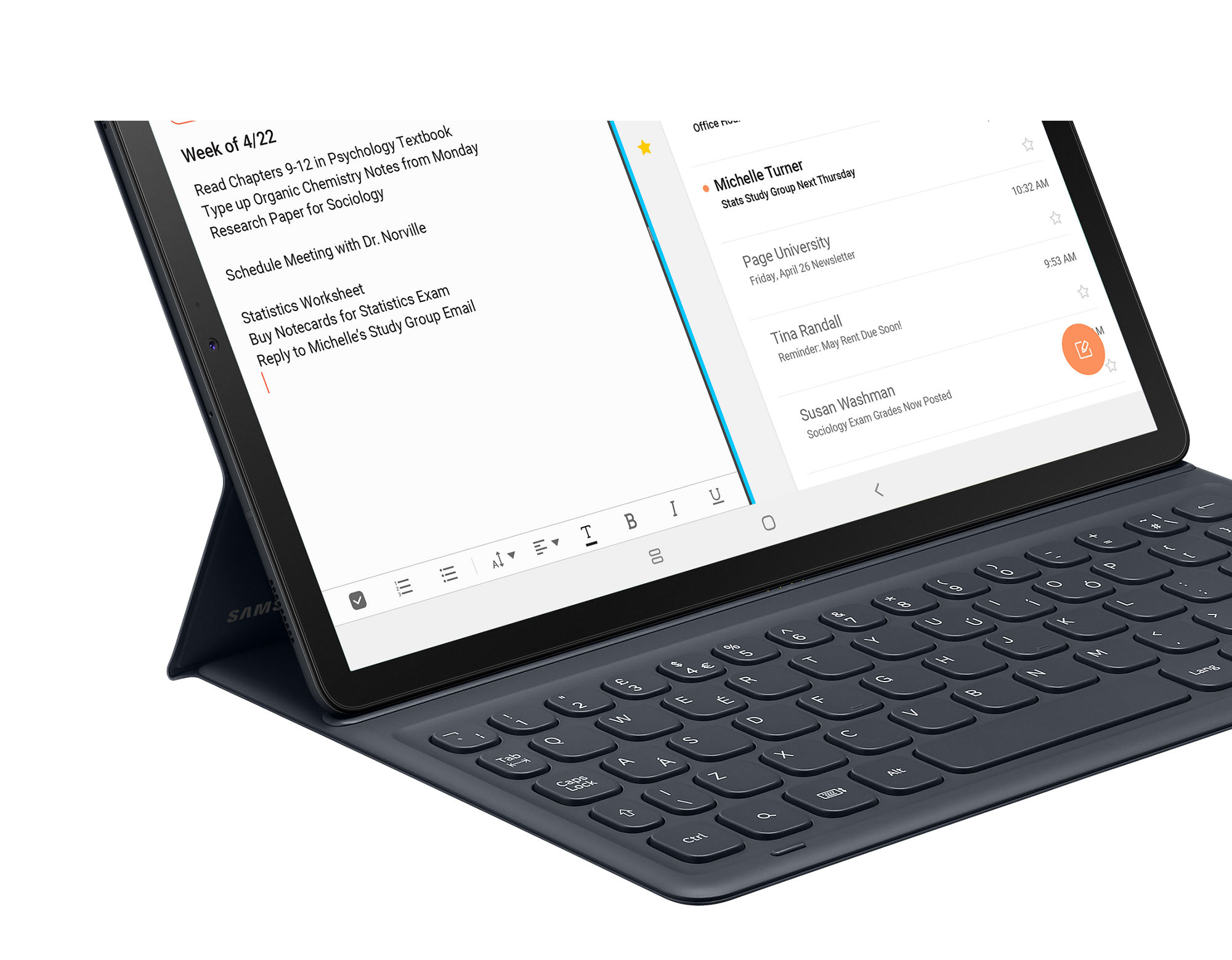 galaxy tab s5e with keyboard